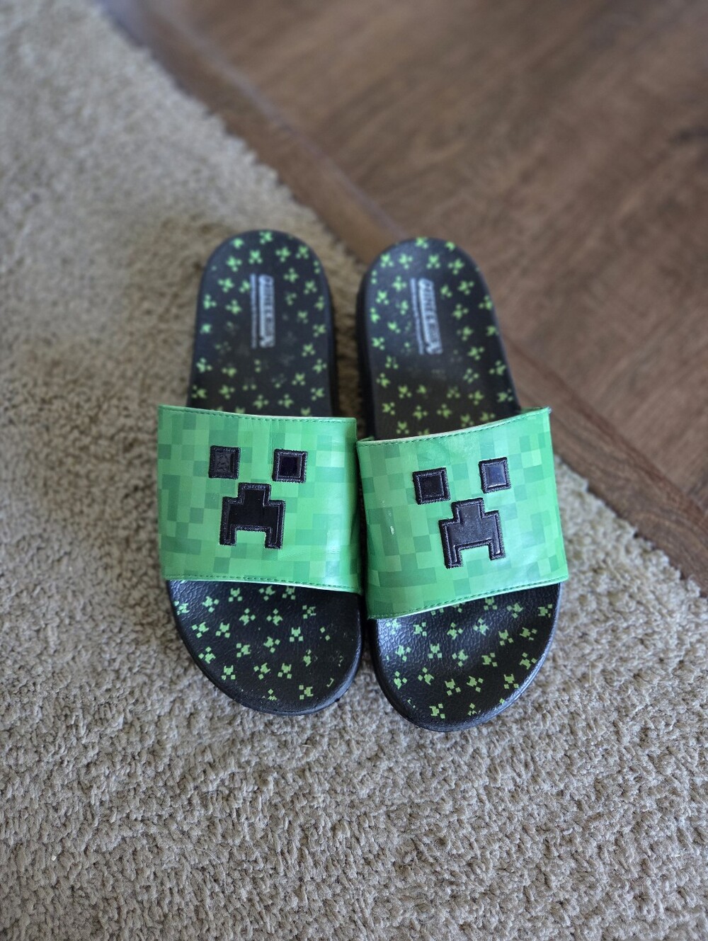 Kids Green Creeper Slide Sandals